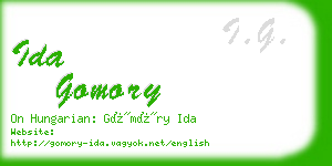 ida gomory business card